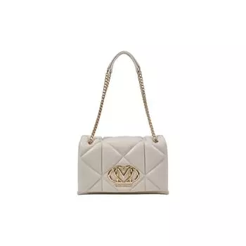 Бежевая полиэтиленовая сумка LOVE MOSCHINO