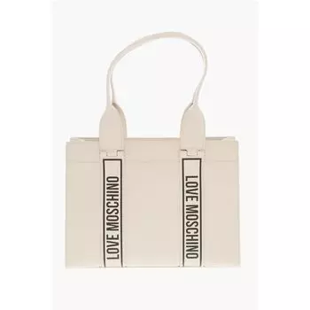 Бежевая полиэтиленовая сумка-тоут Moschino, Beige