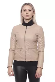 Бежевая полиуретановая женская куртка 19V69 Italia, бежевый