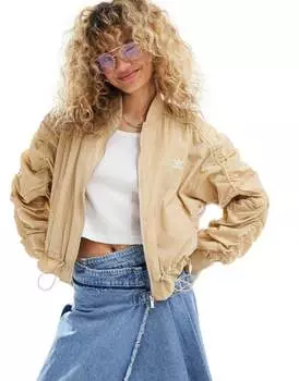 Бежевая практичная куртка-бомбер adidas Gorpcore