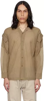 Бежевая прозрачная рубашка Olly Shinder