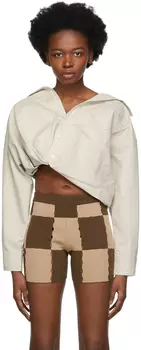Бежевая рубашка 'La Chemise Mejean' Jacquemus