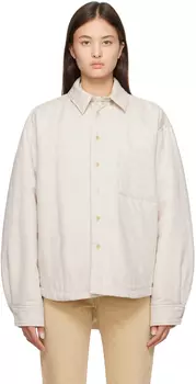 Бежевая рубашка-буланже Le Papier La Chemise Светлая Jacquemus