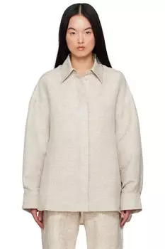 Бежевая рубашка La Croisire 'The Pasadena' JACQUEMUS