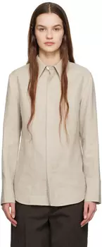 Бежевая рубашка на пуговицах UMBER POSTPAST