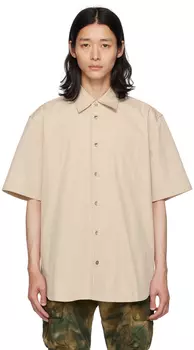 Бежевая рубашка-плащ John Elliott