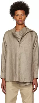 Бежевая рубашка с шейным платком Bless