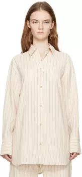 Бежевая рубашка свободного кроя Toteme