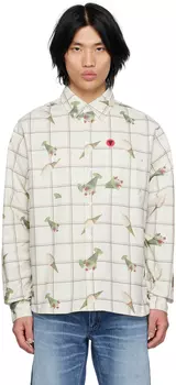 Бежевая рубашка в клетку ICECREAM