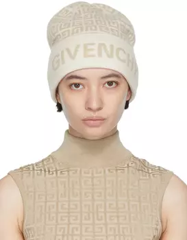 Бежевая шапка 4G Givenchy