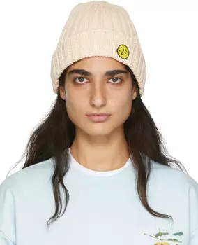 Бежевая шапка-бини из массивного хлопка Sky High Farm Workwear