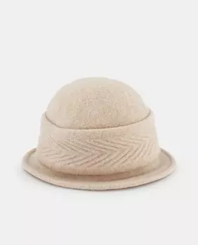 Бежевая шерстяная шапка Seeberger, бежевый