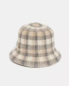 Бежевая шляпа-клош в клетку Nine West, бежевый