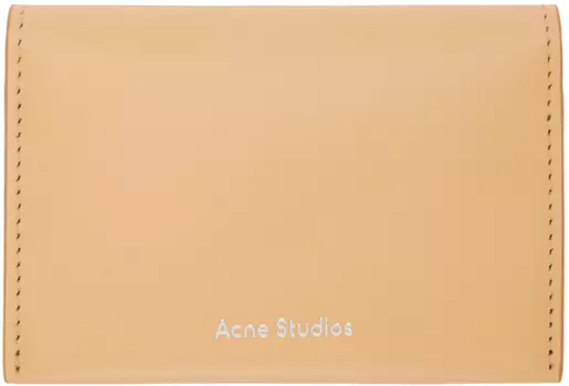 Бежевая складная визитница Acne Studios
