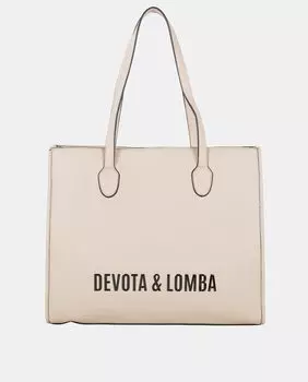Бежевая сумка через плечо Impact на молнии Devota & Lomba, бежевый