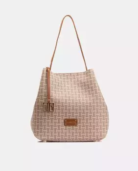 Бежевая сумка через плечо из веганской кожи Farrutx