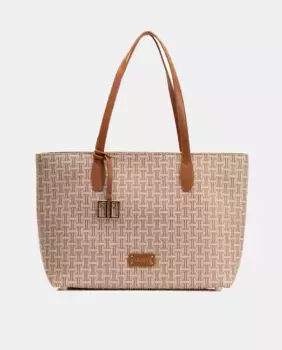 Бежевая сумка через плечо из веганской кожи Farrutx, коричневый