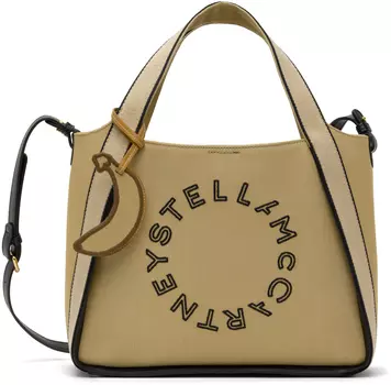Бежевая сумка через плечо с логотипом Stella Mccartney
