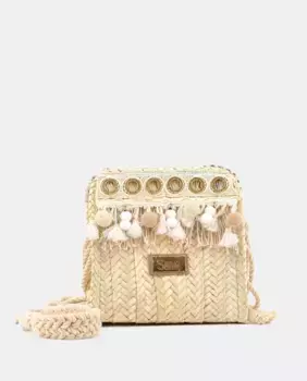 Бежевая сумка для боулинга Sim Sastre Mini на молнии, бежевый