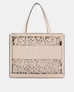 Бежевая сумка для покупок XL Amaya Kaos Shock Tous, бежевый