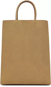 Бежевая сумка-тоут 'The Small Brown Bag' Bottega Veneta