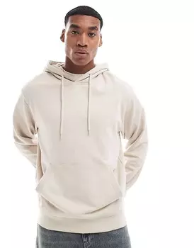 Бежевая супер-толстовка оверсайз Jack & Jones