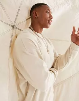 Бежевая толстовка оверсайз ASOS DESIGN