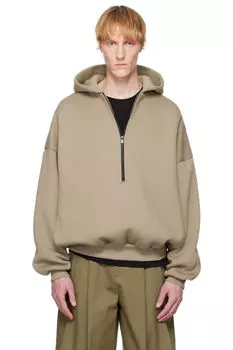 Бежевая толстовка с капюшоном «Eternal» на молнии Fear of God