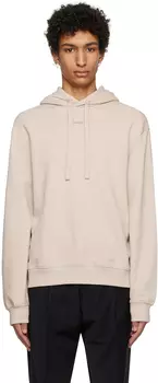 Бежевая толстовка с капюшоном Hugo