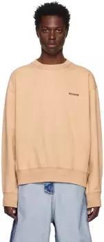 Бежевая толстовка с принтом We11done