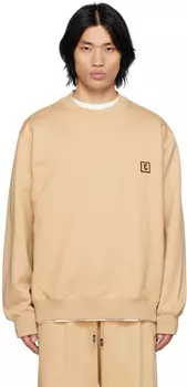 Бежевая толстовка с принтом Wooyoungmi