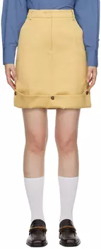 Бежевая юбка-миди с подвернутым подолом Recto