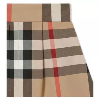 Бежевая юбка в клетку Burberry, бежевый