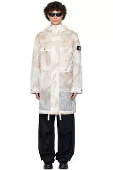 Бежевая УФ-реактивная сканирующая камуфляжная парка Ripstop Stone Island