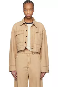 Бежевая укороченная рабочая куртка We11done