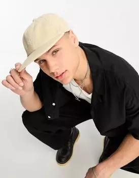 Бежевая вельветовая кепка Obey Bold