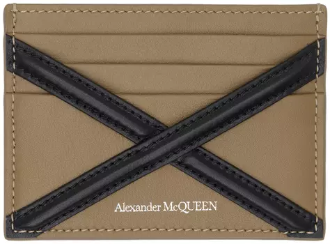 Бежевая визитница 'The Harness' Alexander McQueen