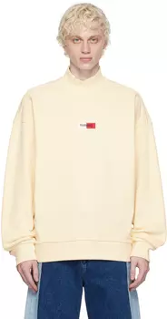 Бежевая водолазка с вышивкой Tommy Jeans