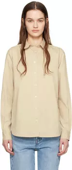 Бежевая жатая рубашка Toteme