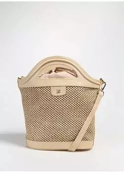 Бежевая женская большая сумка 37х27х15 см STRAW-ROIZ Fabrika, бежевый