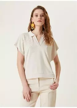 Бежевая женская футболка с круглым вырезом 1090316 Network, бежевый