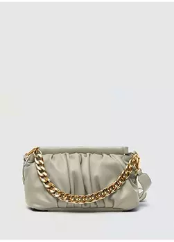 Бежевая женская кожаная сумка через плечо Les Visionnaires