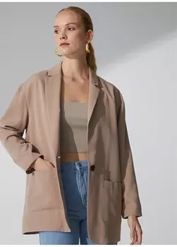 Бежевая женская куртка широкого кроя Fabrika Comfort