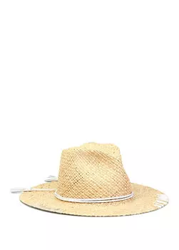 Бежевая женская шляпа из рафии Ferruccio Vecchi