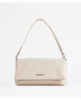 Бежевая женская сумка через плечо в стиле багет на молнии PACOMARTINEZ, белый