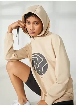 Бежевая женская толстовка с воротником с капюшоном Discovery Expedition