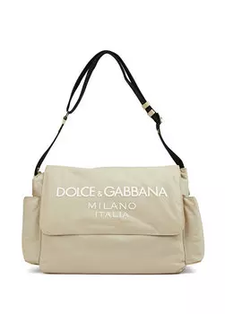 Бежево-белая сумка для ухода за ребенком Dolce&Gabbana