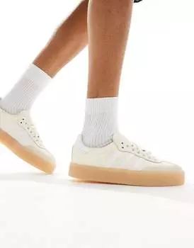 Бежево-белые кроссовки adidas Sambae на резиновой подошве
