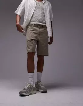 Бежево-бежевые шорты свободного кроя Topman