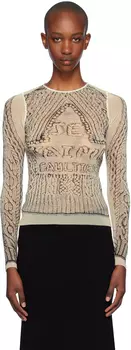 Бежево-черная футболка Je T'aime Jean Paul Gaultier